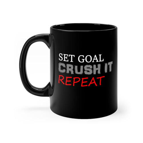 Set Goal - Black Mug 11oz