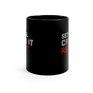 Set Goal - Black Mug 11oz